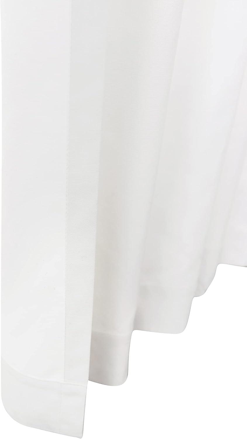 Winmate Insulated Cotton Tab Top Curtain Panel - Pair each 40" x 95" in White