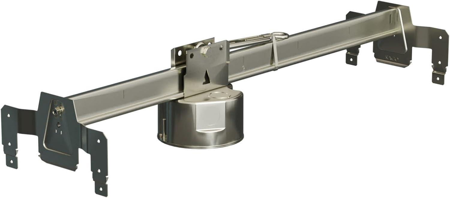 Raco Round Gray Metal Ceiling Box with Hanger Bar, 4.40 in.