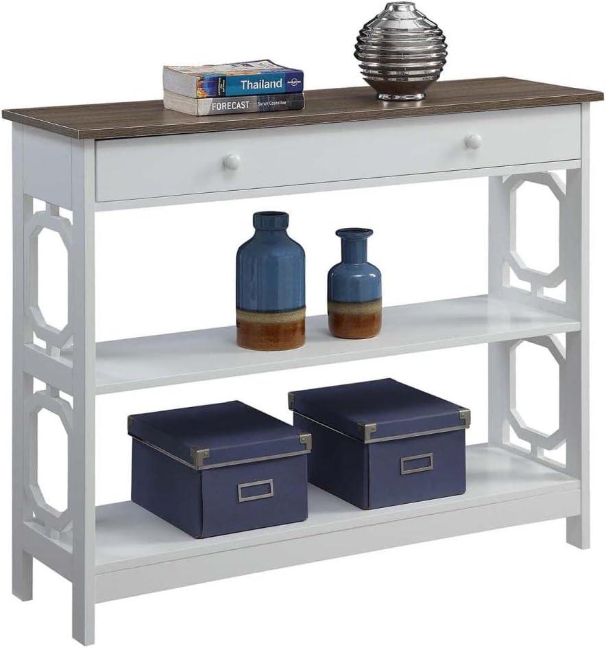 Omega 1 Drawer Console Table, White