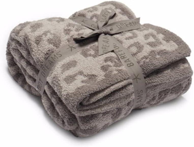 Luxurious Maximalist Leopard Print CozyChic Knit Throw