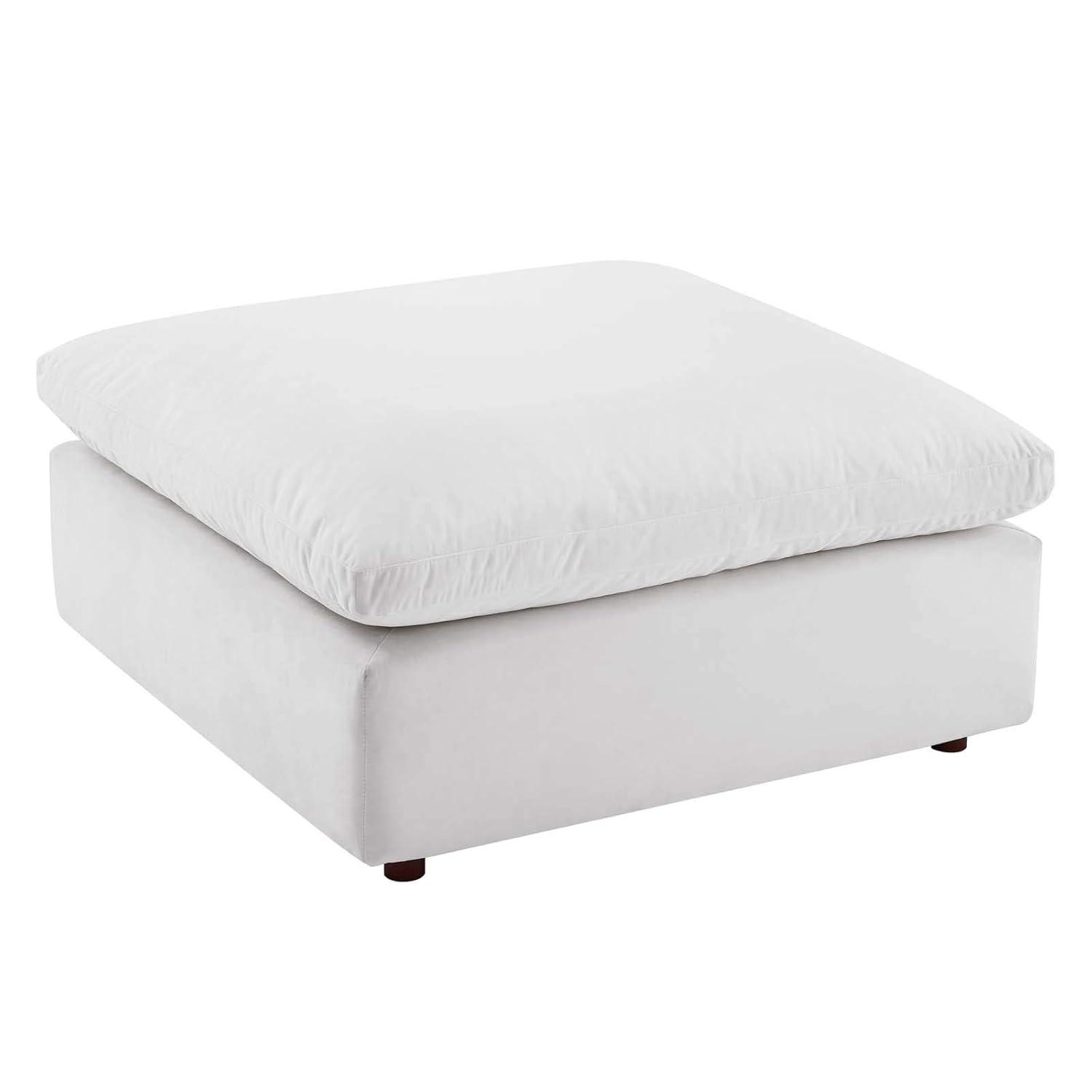 Modway Commix 4-Piece Down Filled Overstuffed Performance Velvet Sectional Sofa in White