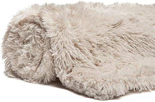 Chanasya Solid Faux Long Fur Fuzzy Throw Blanket