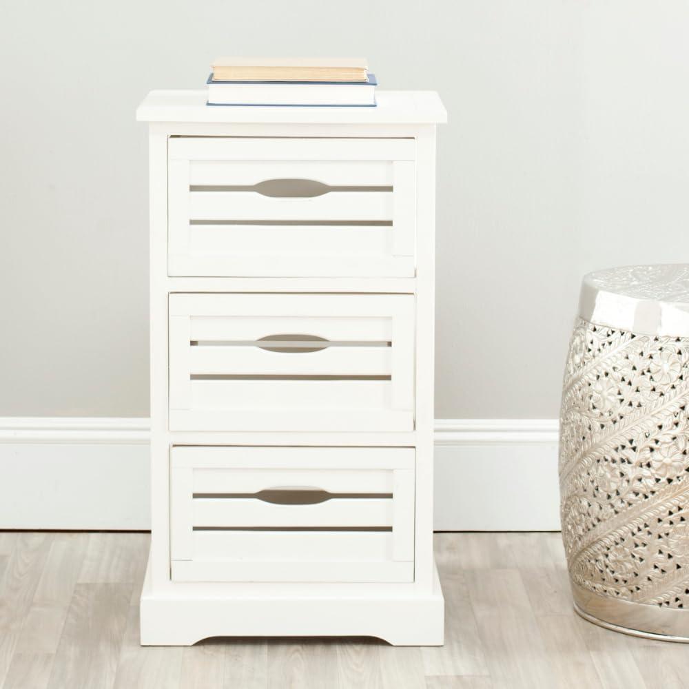 Samara 3 Drawer Cabinet - AMH5713 - Distressed Cream - Safavieh Couture