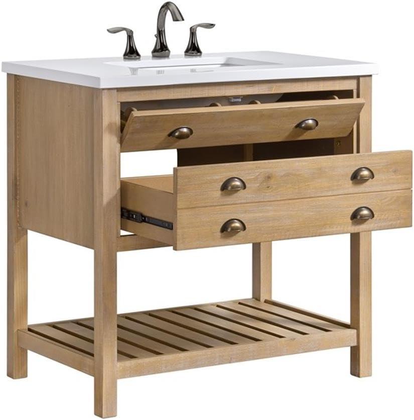 Martin Svensson Home Monterey 37" Wood Single Bathroom Vanity Driftwood