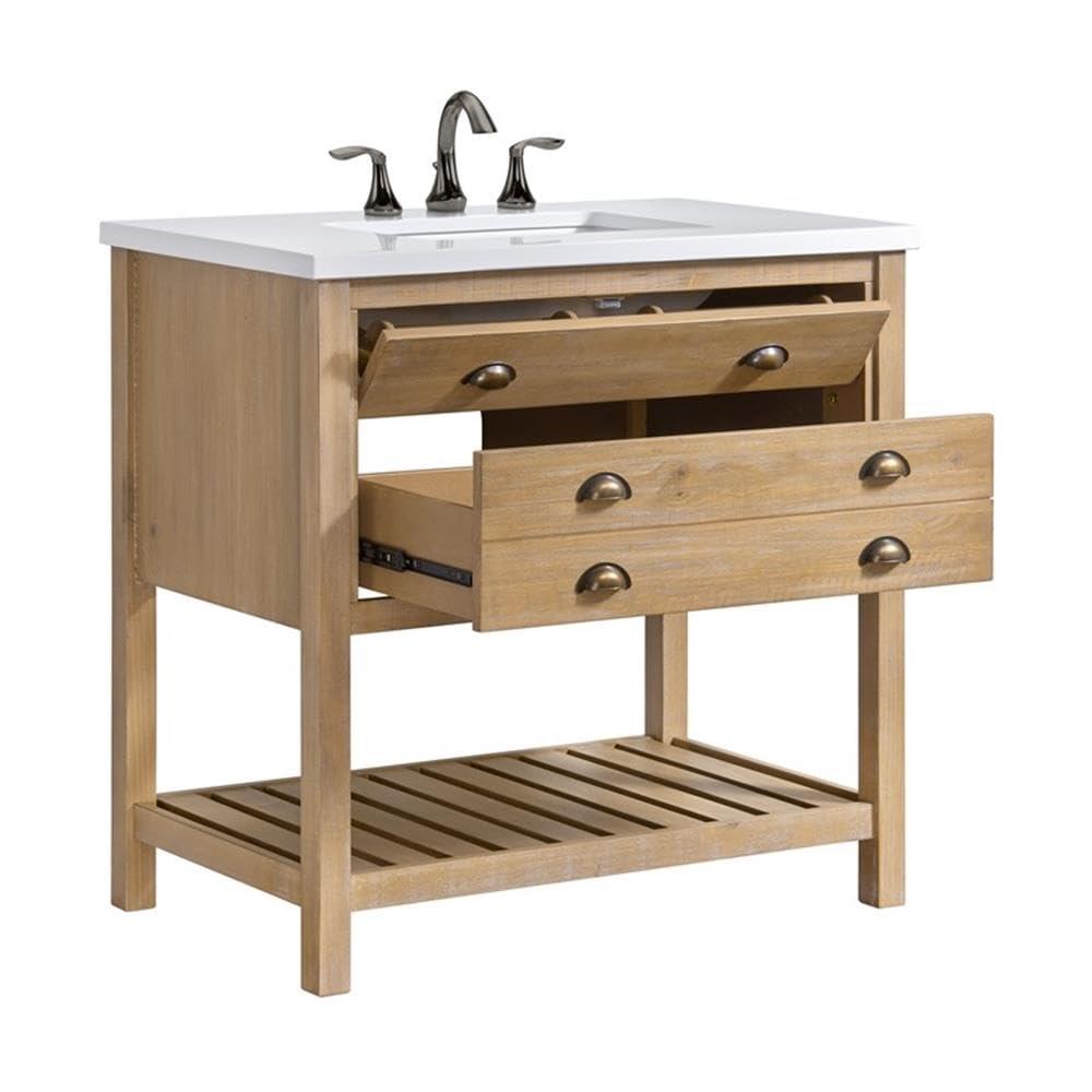 Martin Svensson Home Monterey 37" Wood Single Bathroom Vanity Driftwood
