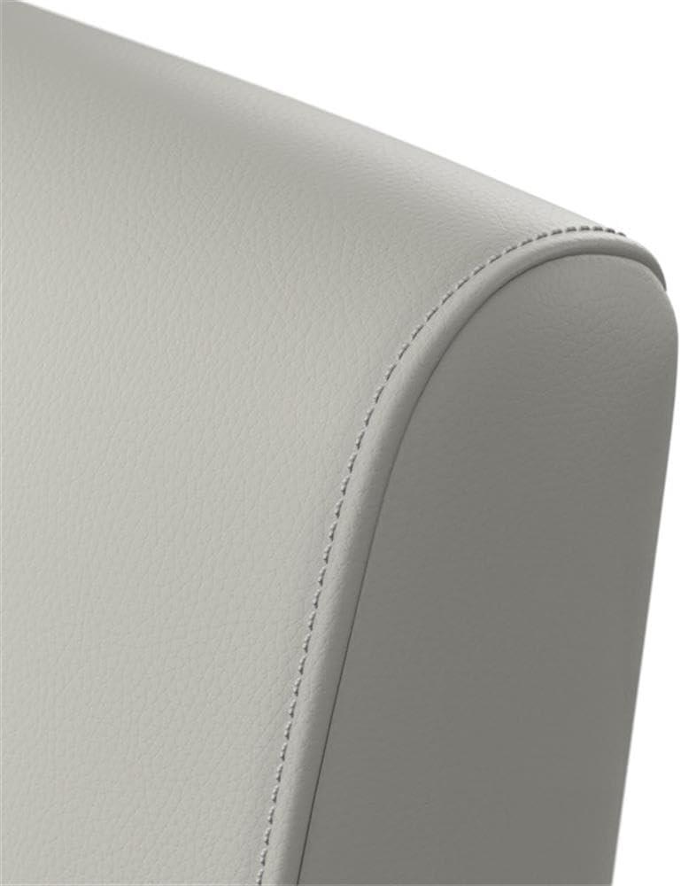 Bush Business Arrive Waiting Room Guest Chair with Arms in Light Gray Vinyl