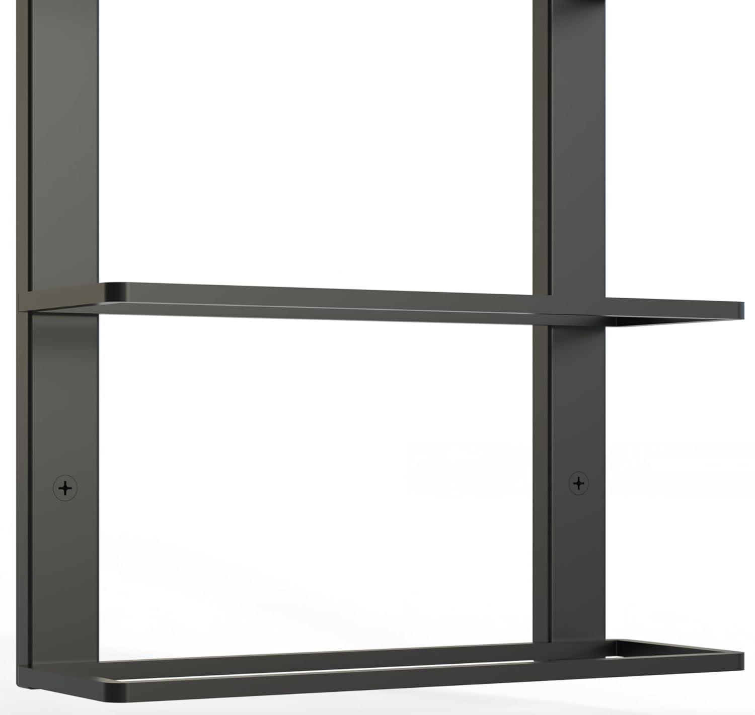 TheRackCo. Wall Series - Double Frame Wall Mount Wine Bottle Rack (9 Bottles) + Free Wine Bottle Opener Corkscrew