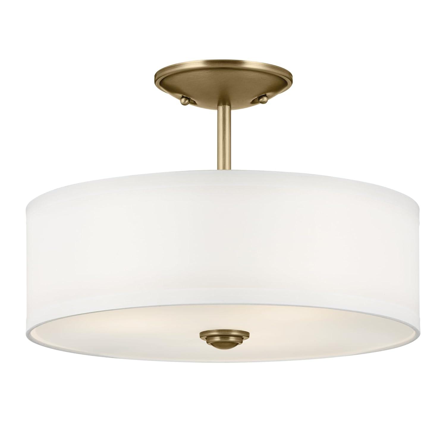 Kichler Lighting Shailene 3 - Light Semi-Flush Mount in  Natural Brass