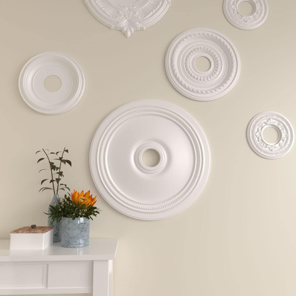 Ekena Millwork 24"OD x 3 5/8"ID x 1 1/4"P Diane Ceiling Medallion (Fits Canopies up to 6 1/4")