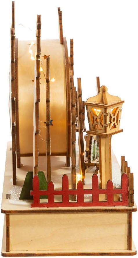 Kurt S. Adler Kurt Adler 7-Inch  Battery-Operated Wooden Light Up Camping Scene