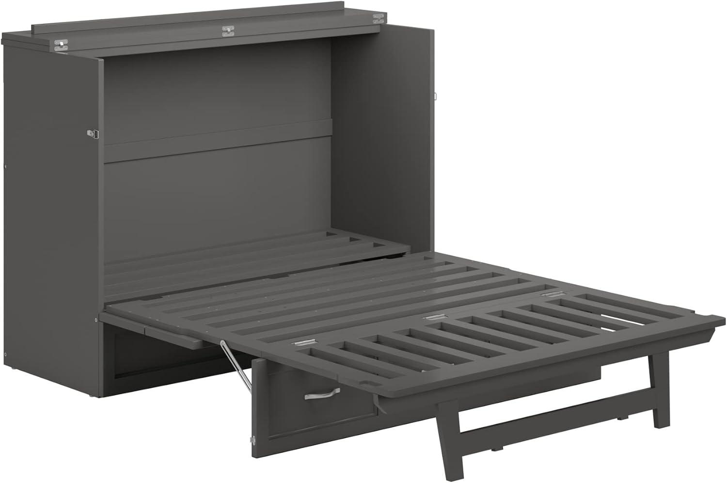 AFI Northfield Grey Full Solid Wood Murphy Bed Chest