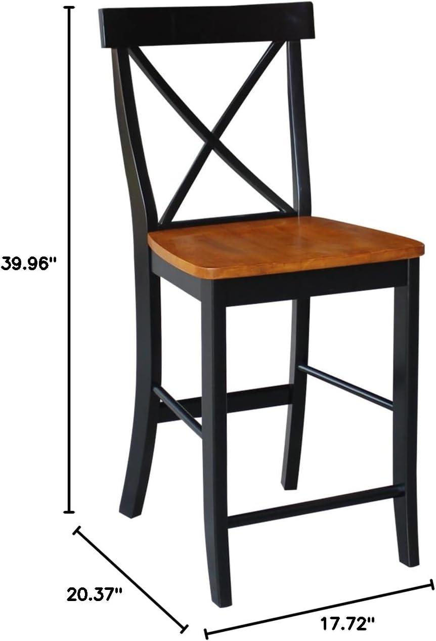 24" Martha X Back Counter Height Barstool - International Concepts