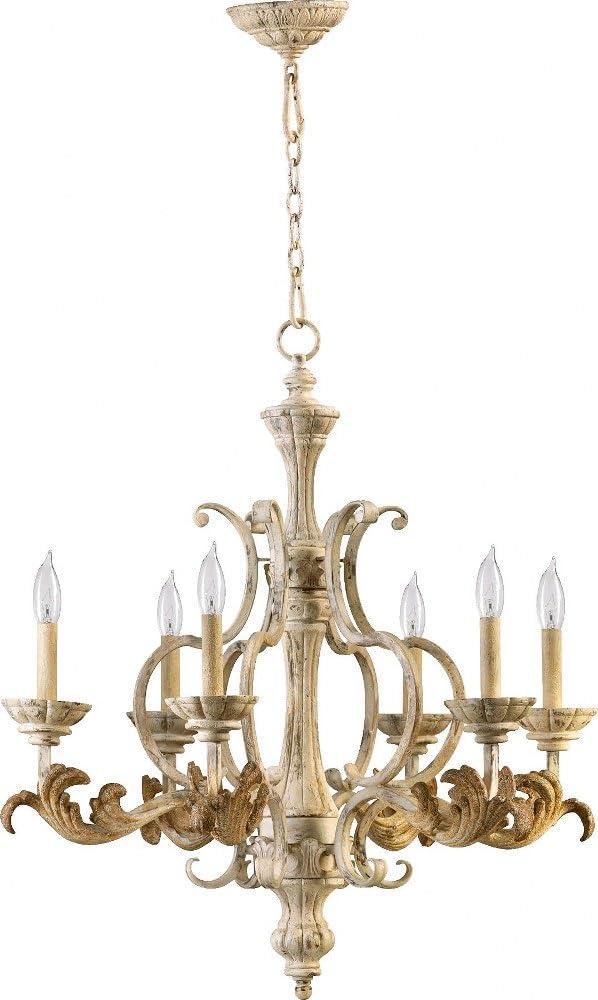 Quorum Lighting Florence 6-Light Chandelier, 6 Lights, Persian White