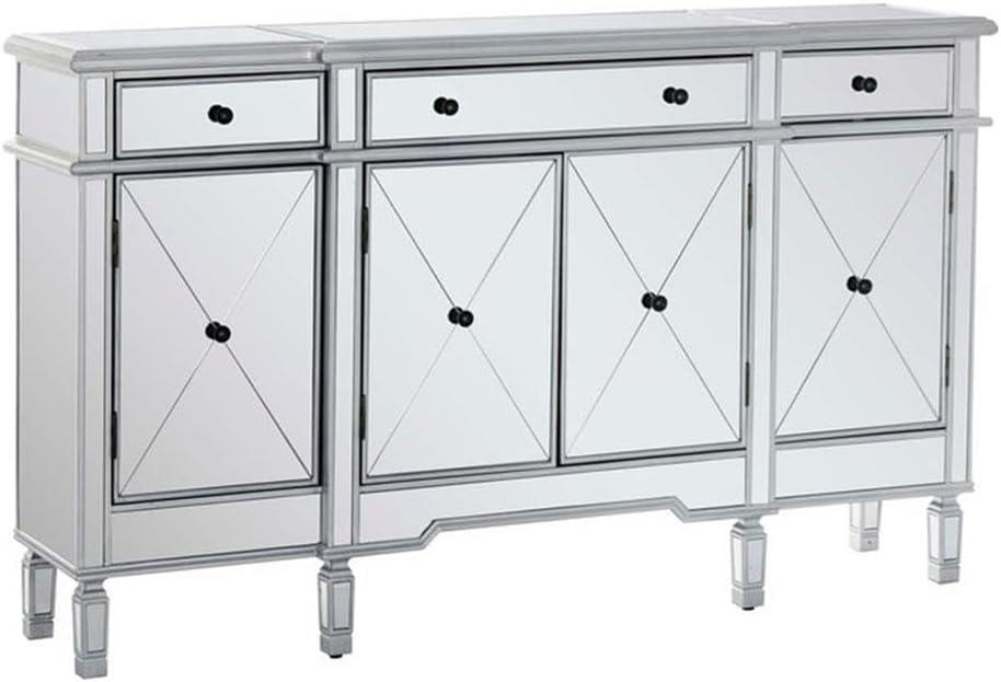 Powell Company Mirrored 4-Door 3-Drawer Console