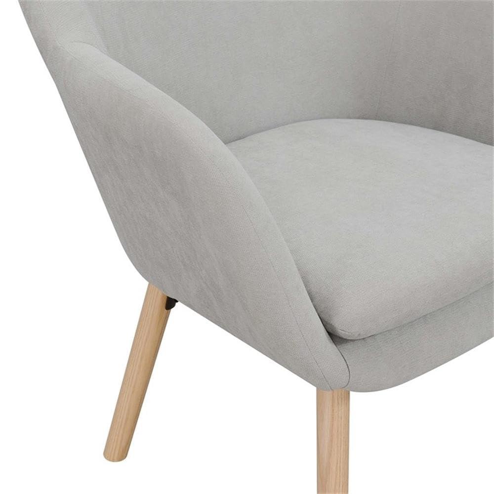 CLkPde Take a Seat Charlotte Accent Chair, 25.25" L x 26.75" W x 33.5" H, Pewter Gray Linen