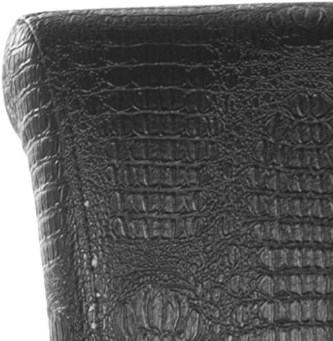 SAFAVIEH Seth Counter Stool Black / Crocodile