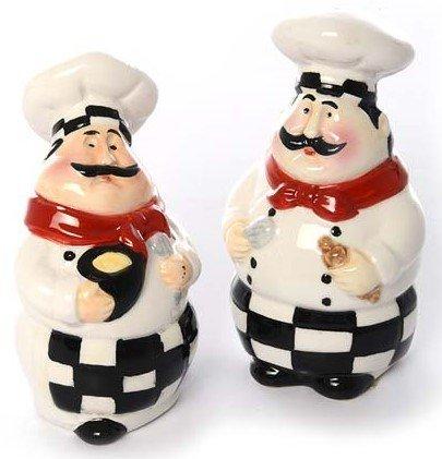 chef salt and pepper shaker set