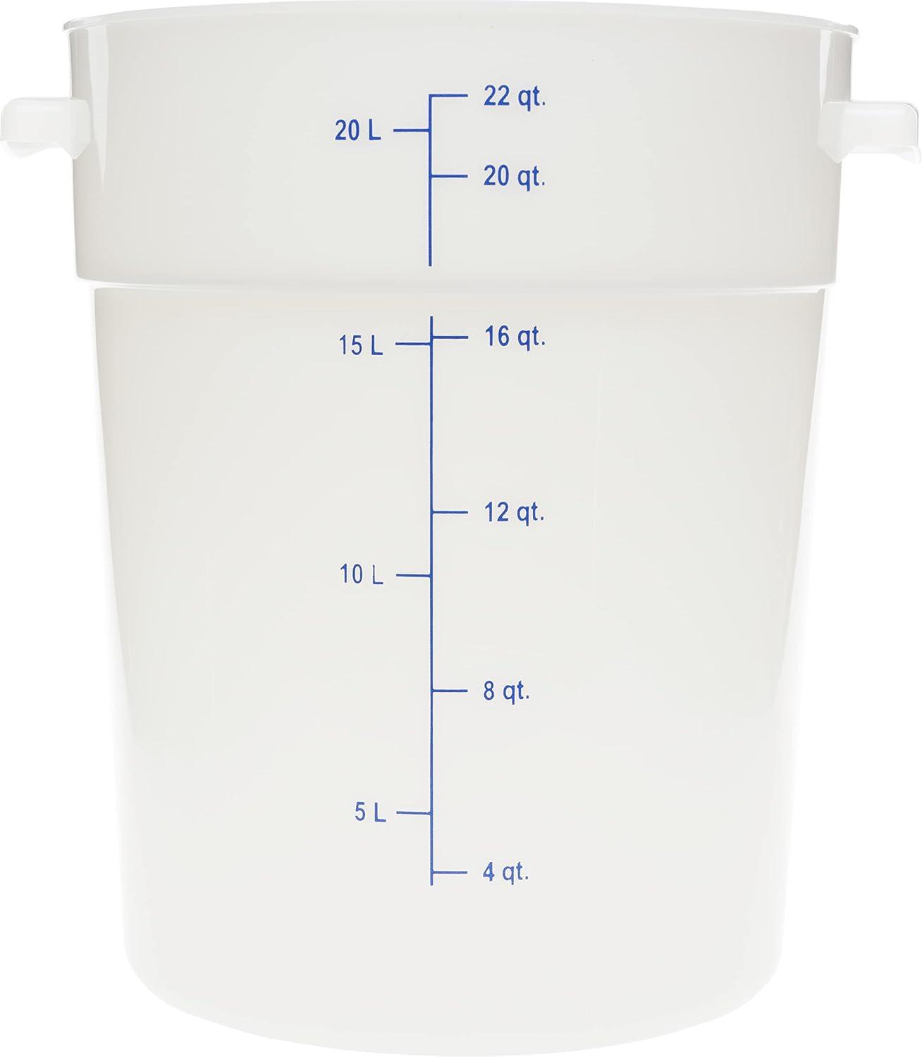 White 22-Quart BPA-Free Plastic Food Storage Jar