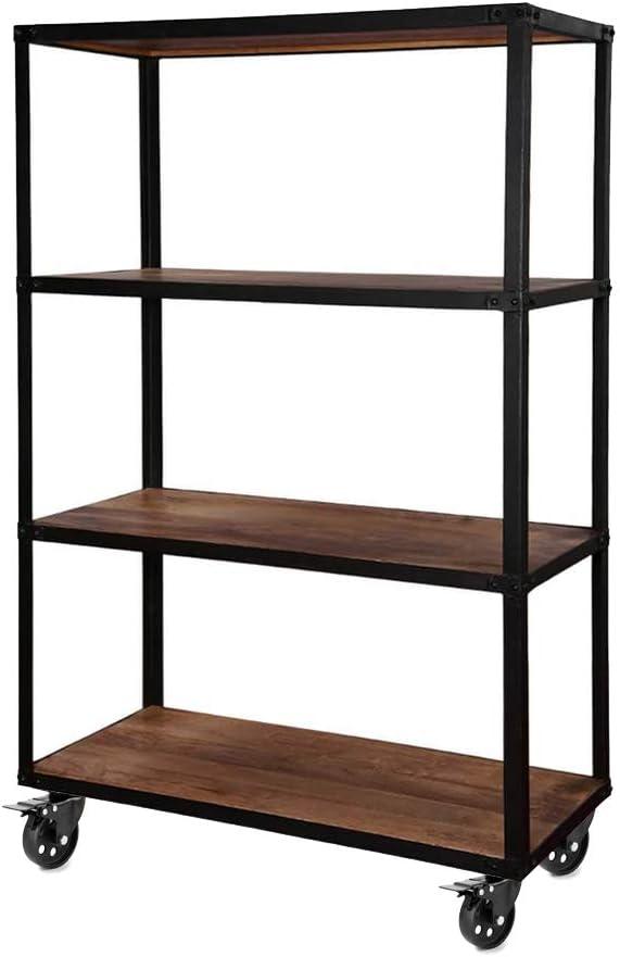 Skelang 3” Plate Caster Wheel, Cast Iron Swivel Plate Casters with Dual Locking for Vintage TV Stand, Coffee Table, Welding Cart, Total Load Capacity 1080Lbs, Pack of 4