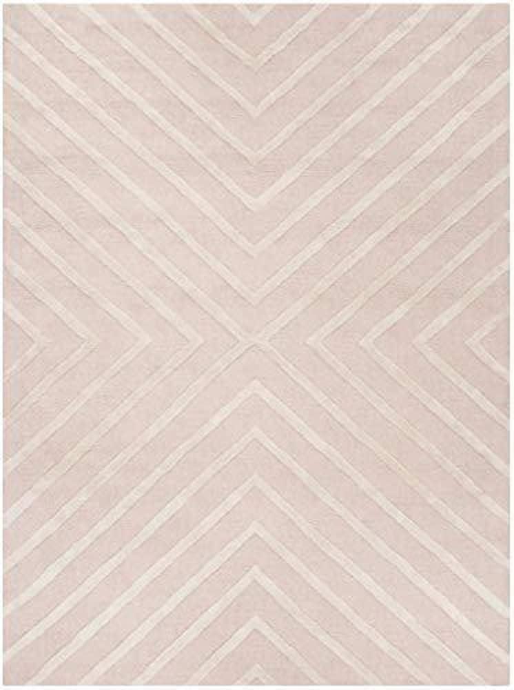 SAFAVIEH Kids X Pattern Wool Area Rug, Pink/Ivory, 3' x 5'