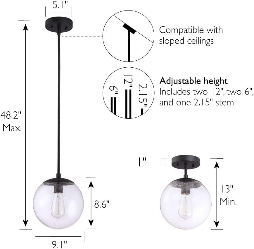 Design House  Gracelyn Pendant Light in Matte Black