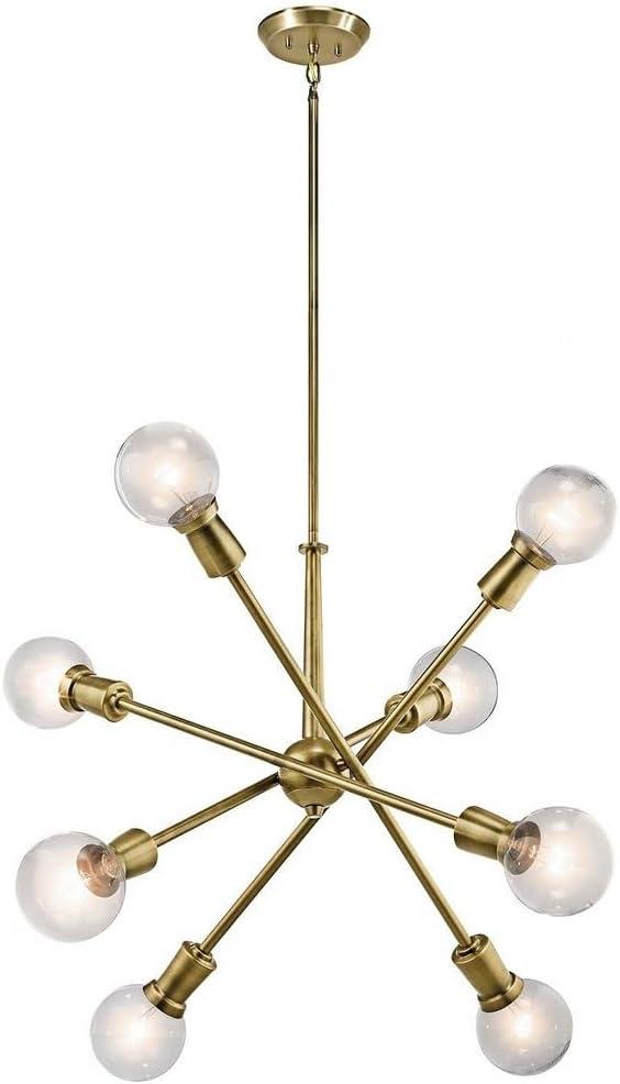 Modern Brass 30" Sputnik Chandelier with Adjustable Arms