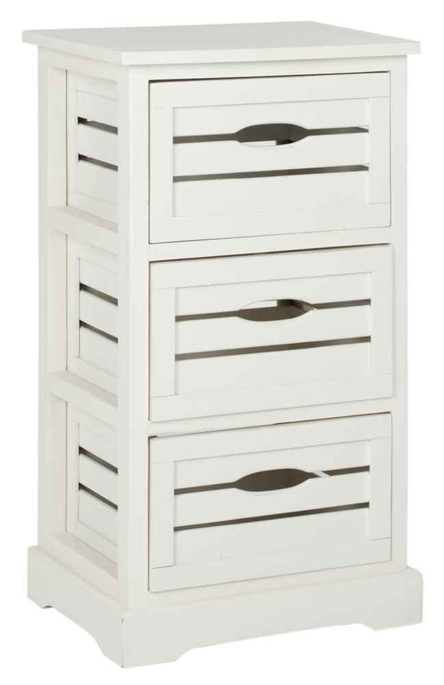 Samara 3 Drawer Cabinet - AMH5713 - Distressed Cream - Safavieh Couture
