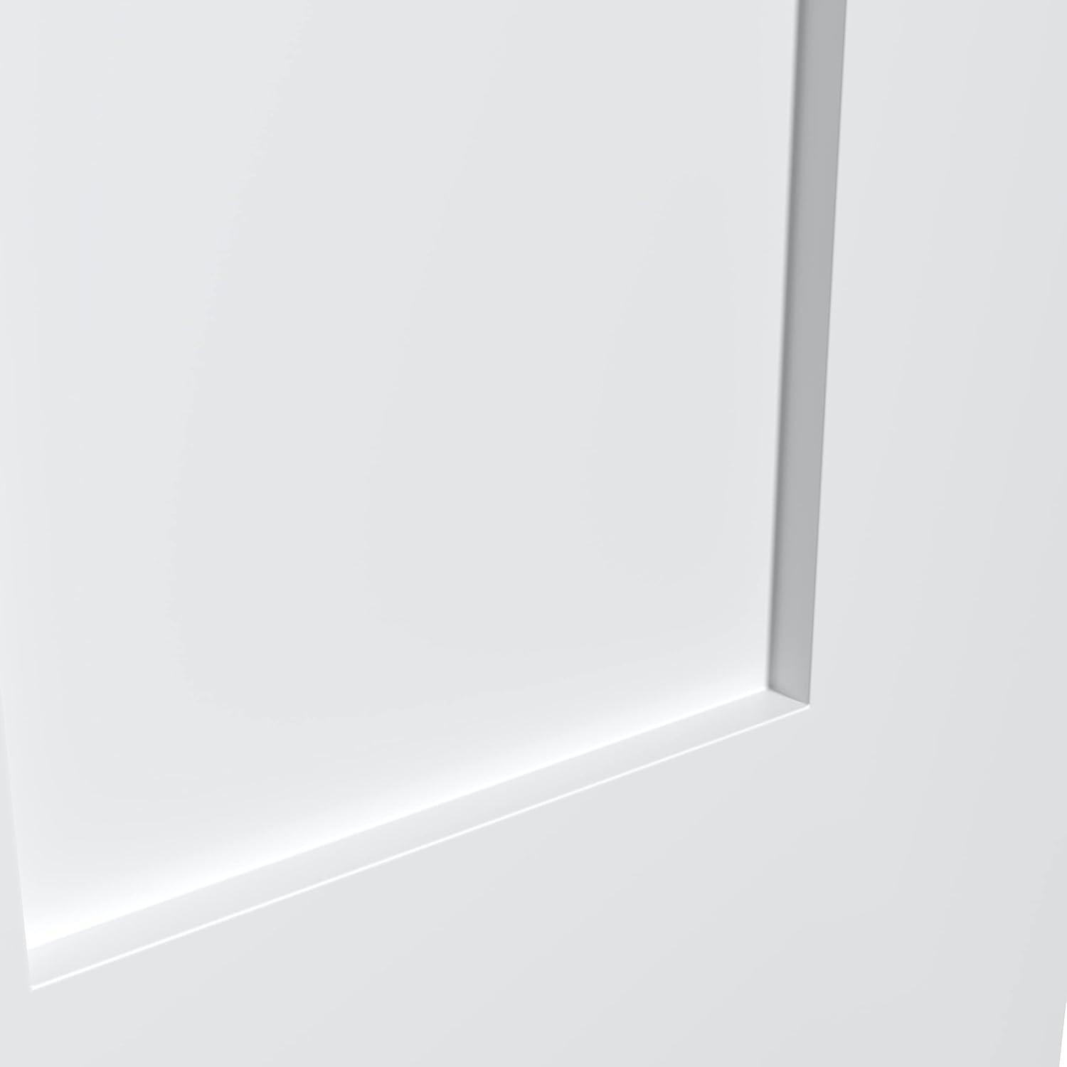 White Solid Wood Three Panel Shaker Door Slab