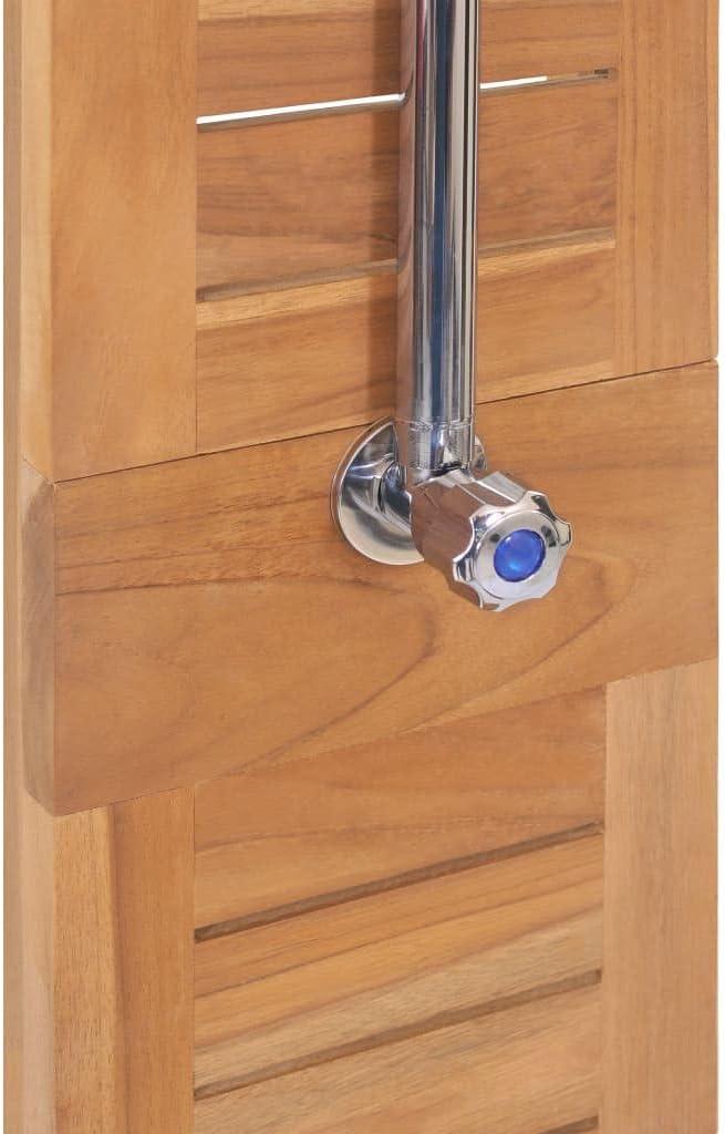 vidaXL Garden Shower Solid Teak 27.6"x29.5"x80.3", 44667