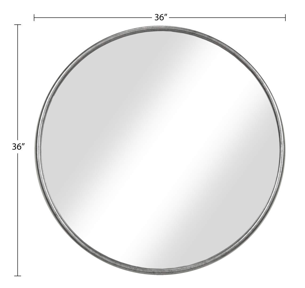 Martin Svensson Home 36" Framed Round Wall Mirror Antique Pewter