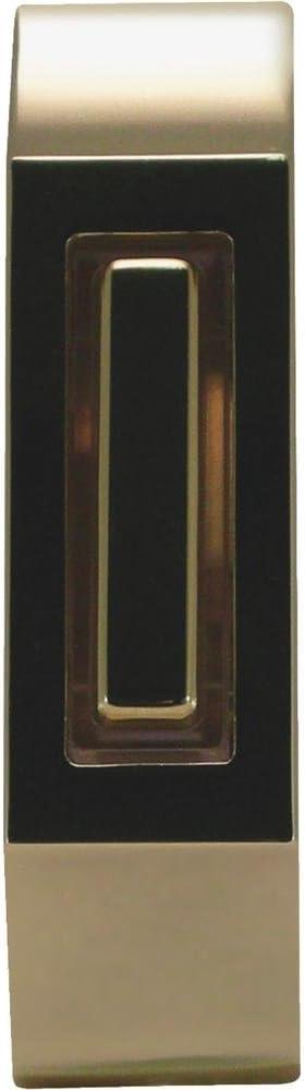 Polished Brass Rectangular Lighted Wired Doorbell Button