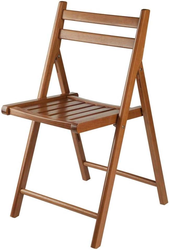 Teak Mid-Century Modern Armless Folding Side Chairs Set