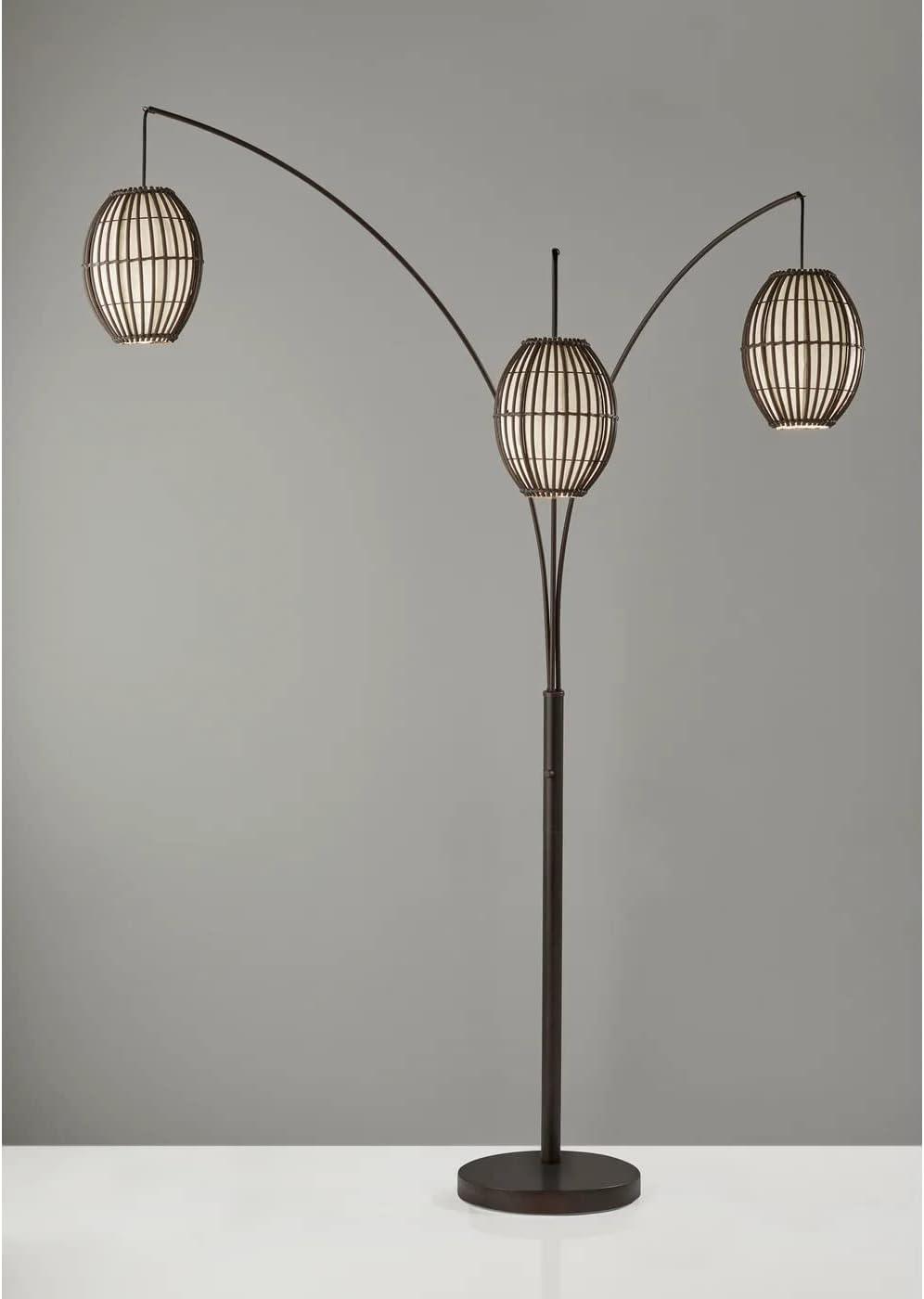 Adesso Maui Arc Lamp, Antique Bronze