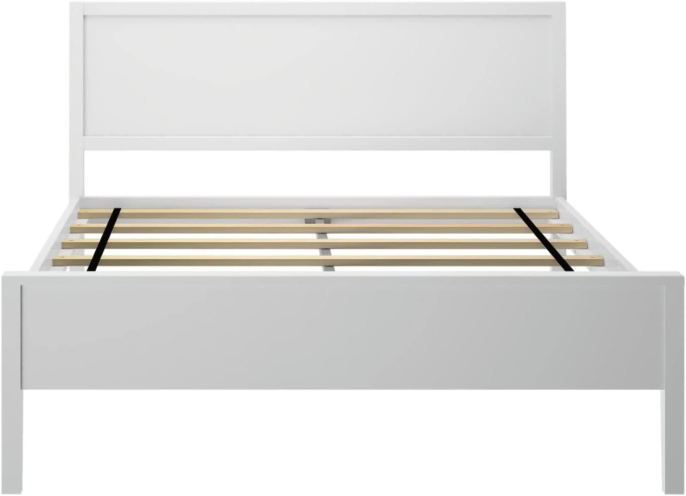 Plank+Beam Solid Wood Full Size Bed Frame with Headboard, Modern Platform Bed for Adults