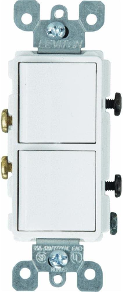 Leviton R02-5634-W Two Single-pole Switches