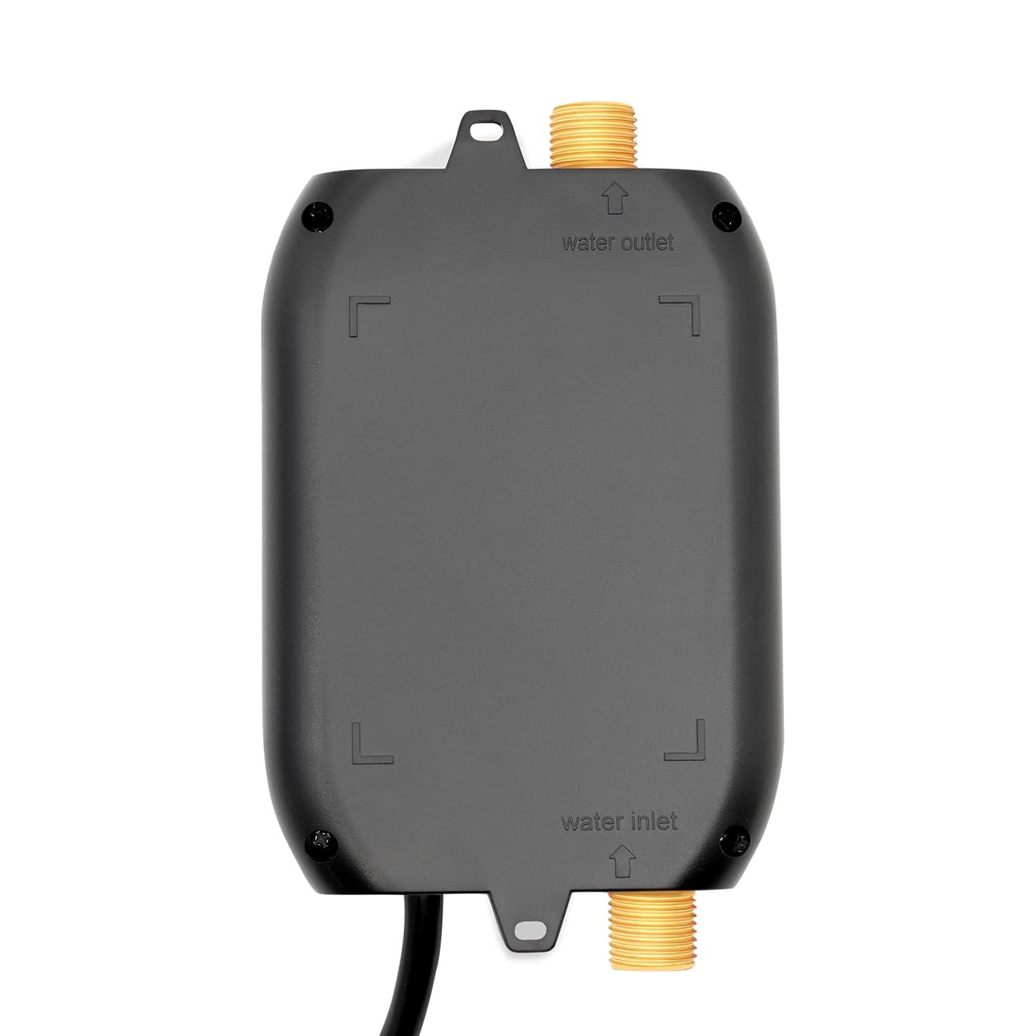 Miumaeov 110V 3000W Mini Instant Electric Tankless Water Heater Under Sink On Demand Water Heater for Kitchen Bathroom