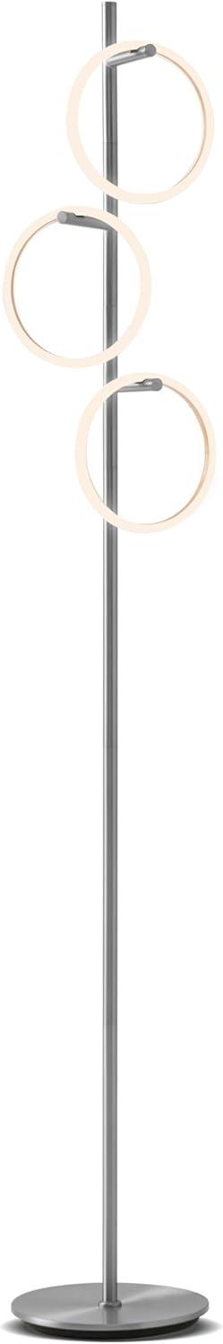 Saturn 66" Silver LED 3-Light Floor Lamp