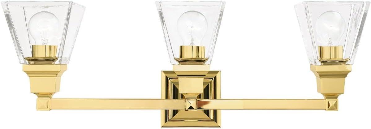 Livex Lighting Mission 3 - Light Vanity in  Polished Brass