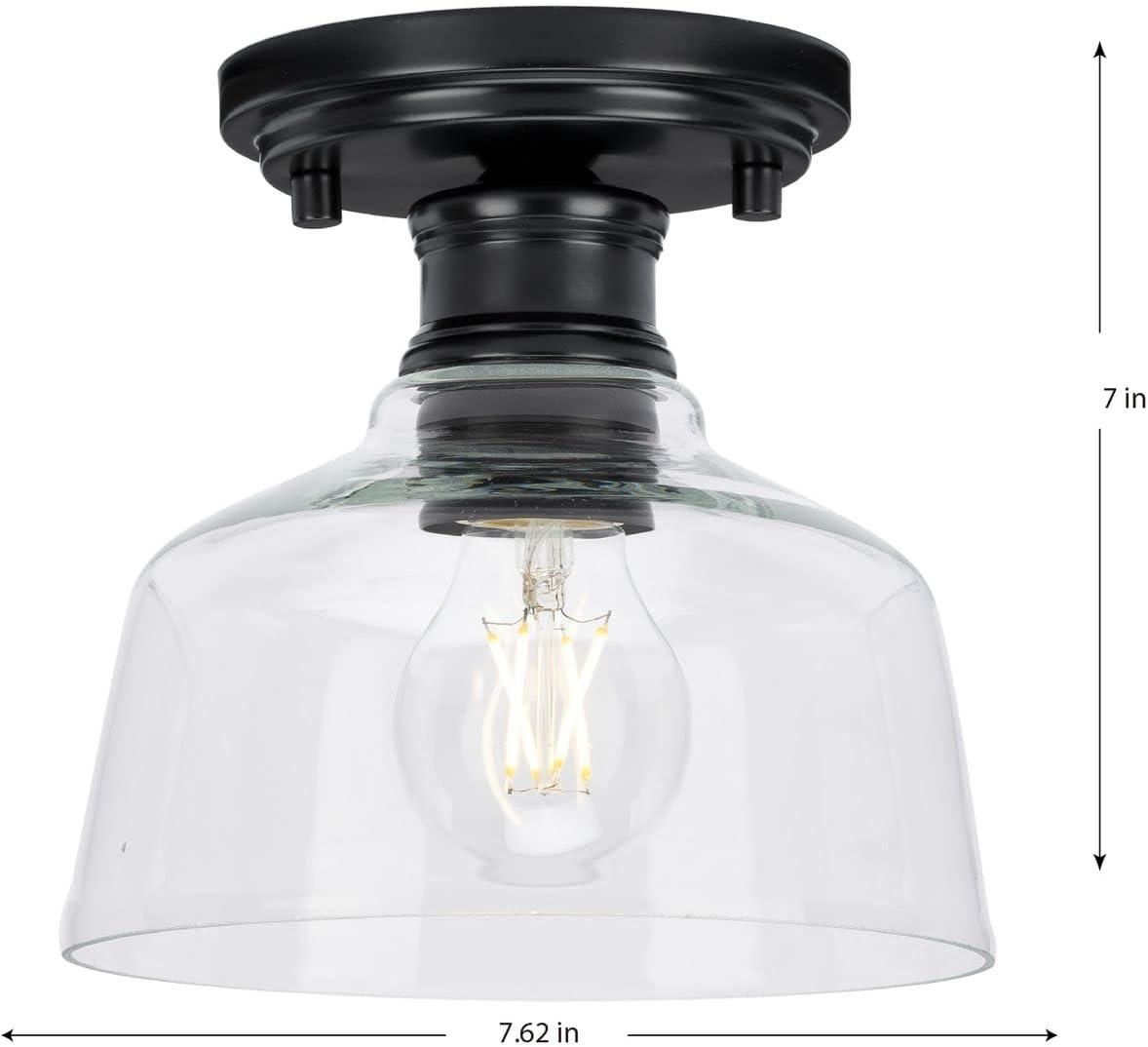 Glass Semi Flush Mount