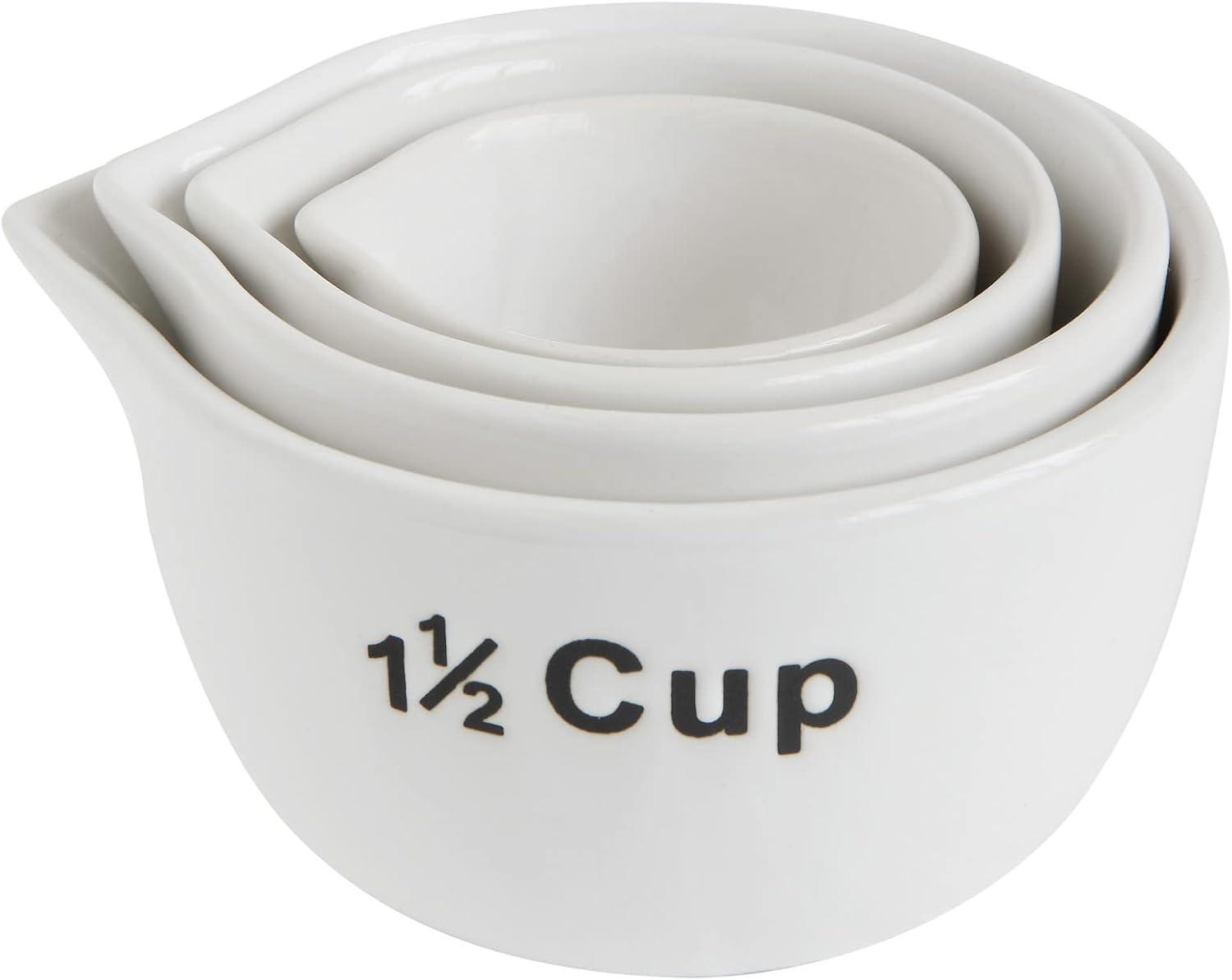 Creative Co-Op 4 -Piece Ceramic Measuring Cup Set