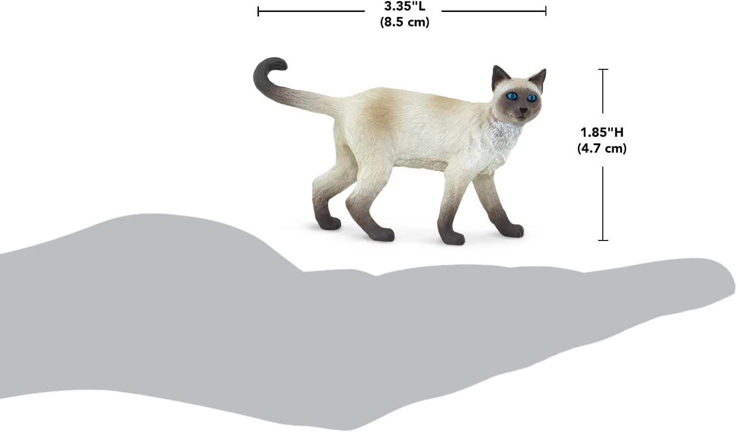 Hand-Painted Cream and Brown Siamese Cat Figurine