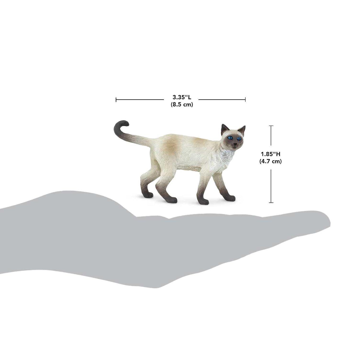 Hand-Painted Cream and Brown Siamese Cat Figurine