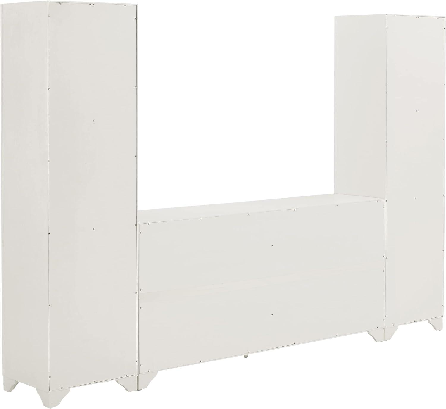 3pc Tara Sideboard and Bookcase Set Distressed - Crosley