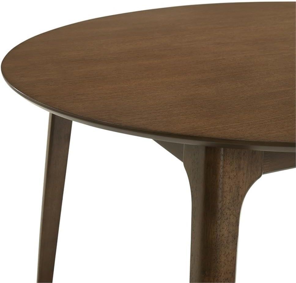 New Classic Furniture Maggie Solid Wood Round Dining Table in Walnut