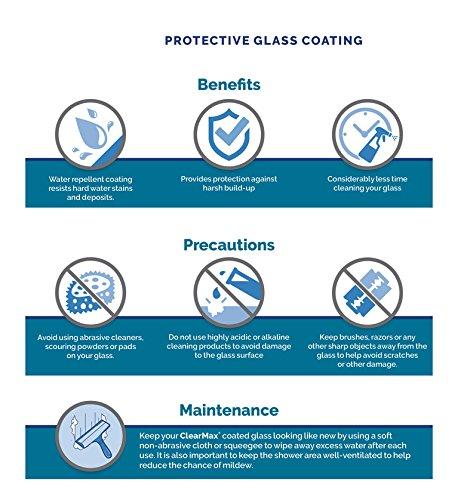 DreamLine Unidoor 39" W x 72" H  Hinged Frameless Shower Door with ClearMax™ Technology SHDR-20387210-01