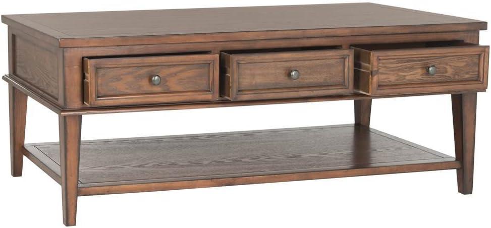 Manelin Coffee Table - Sepia - Safavieh