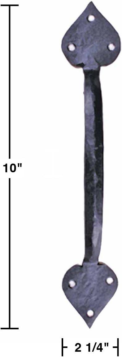 Renovators Supply Cabinet Handles 5.24" Black Wrought Iron Pull Handle Antique Colonial Birdcage Style Drawer and Dresser Door Handles w/Screws Pack of 2