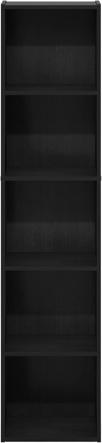 Furinno Pasir 5-Tier Open Shelf Bookcase, Blackwood