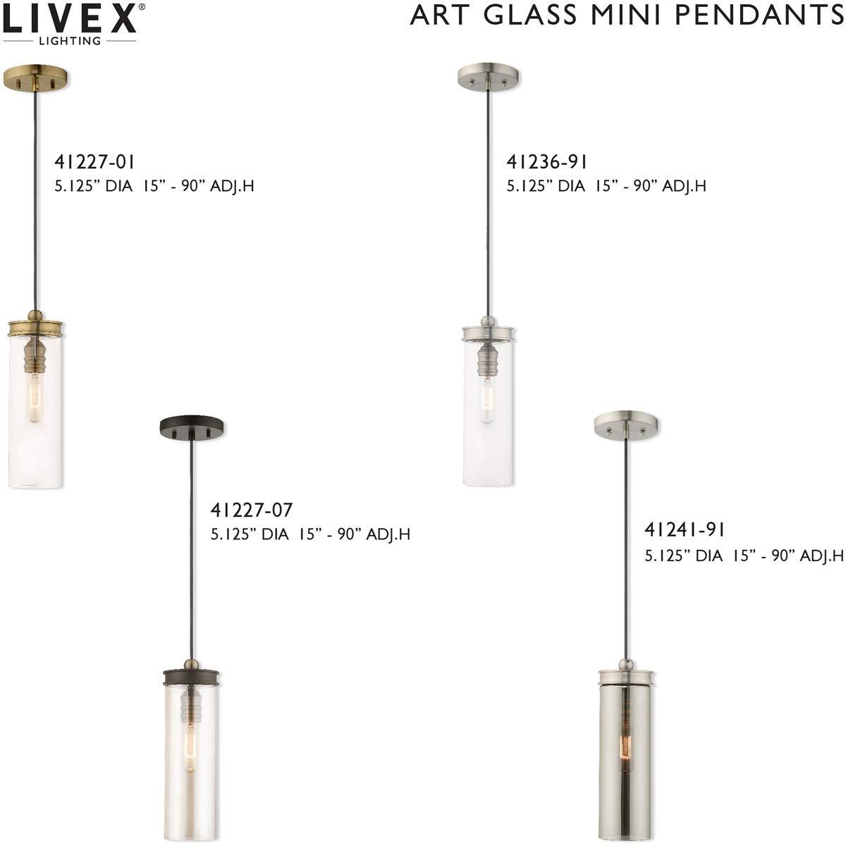 Livex Lighting Art Glass 1 - Light Pendant in  Bronze