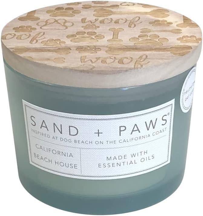 Sand + Paws Scented Candle -Balsam Cedar- Luxurious Air Freshening Jar Candles Neutralize pet Odors and Enhance Home décor – 100% Cotton Lead-Free Wicks - 12 oz